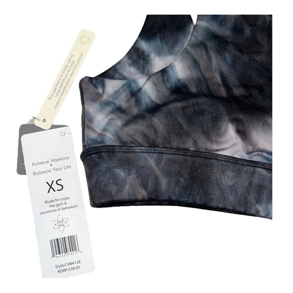 NEW Harmony Balance Grey Tie Dye Sports Bra, Gym Workouts, Yoga Women’s Size XS - Picture 5 of 6